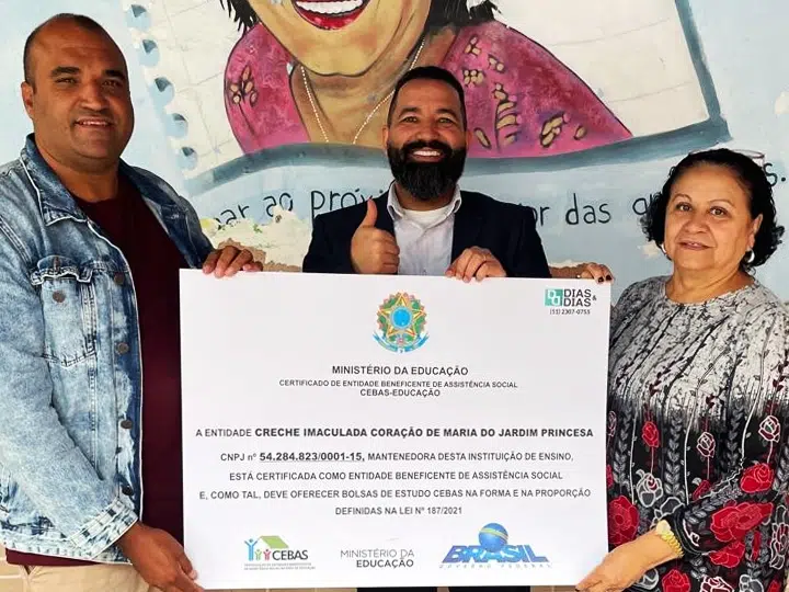 certificação cebas - conquiste seu cebas depoimento Creche imaculada coração de Maria do Jardim Princesa